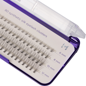 Набор ресниц в пучках шелк 6, 8, 10, 12 мм