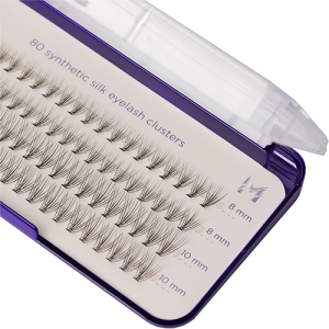 Набор ресниц в пучках шелк 8, 10 мм