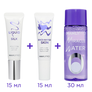 Мини‑набор из трех продуктов для матового макияжа кожи
